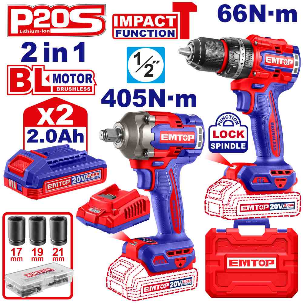 emtop-eckl20286-cordless-2-pcs-combo-kit-bd2b0c2882.jpg Emtop Cordless 2 pcs combo kit - Image 1