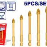 Emtop 5 Pcs glass drill bits